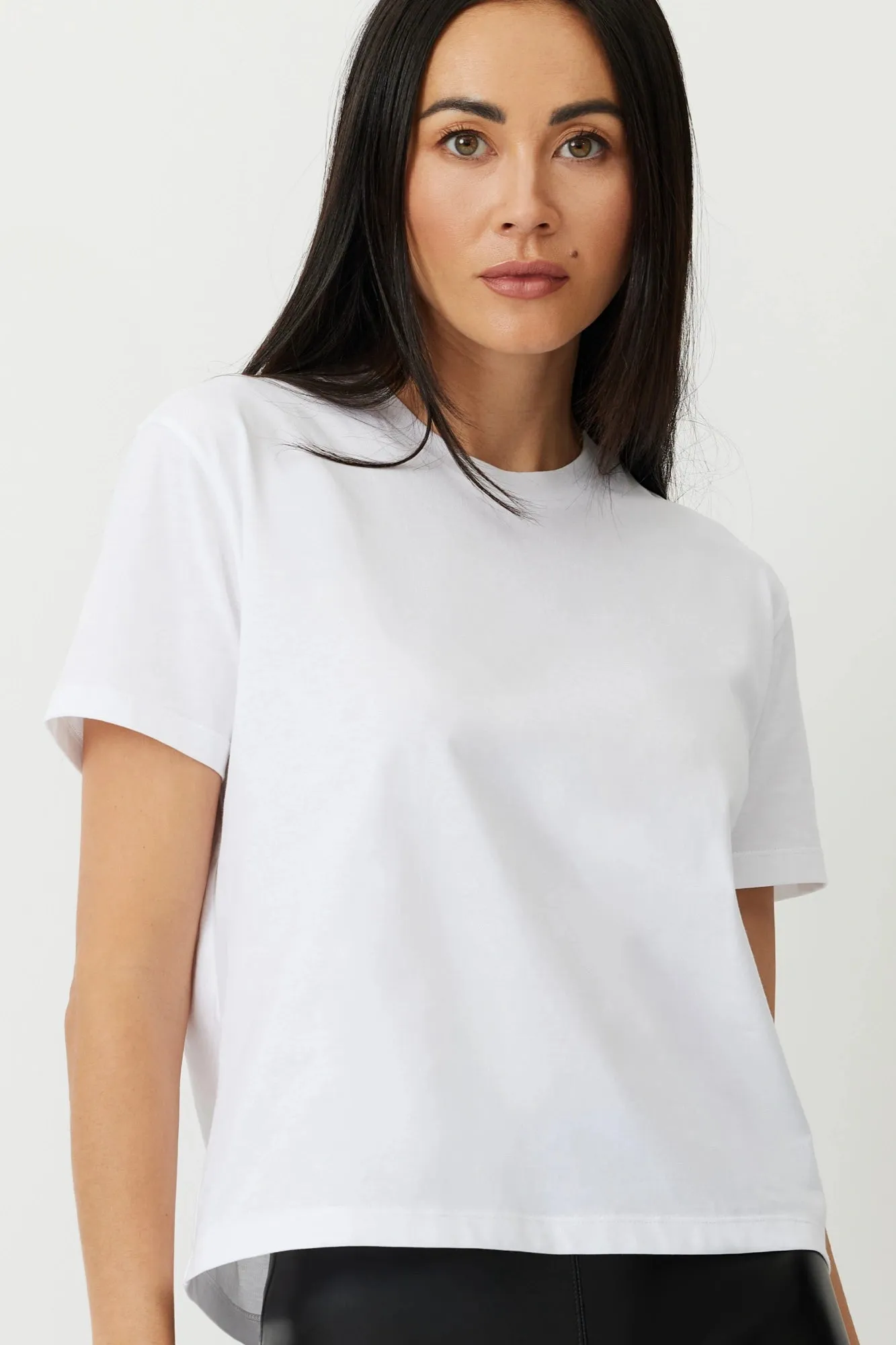 The Aiton - White Organic Cotton Box Tee Minimalist Sustainable Fashion