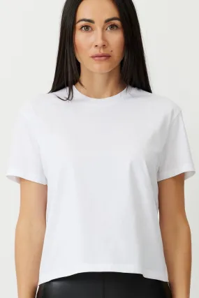 The Aiton - White Organic Cotton Box Tee Minimalist Sustainable Fashion