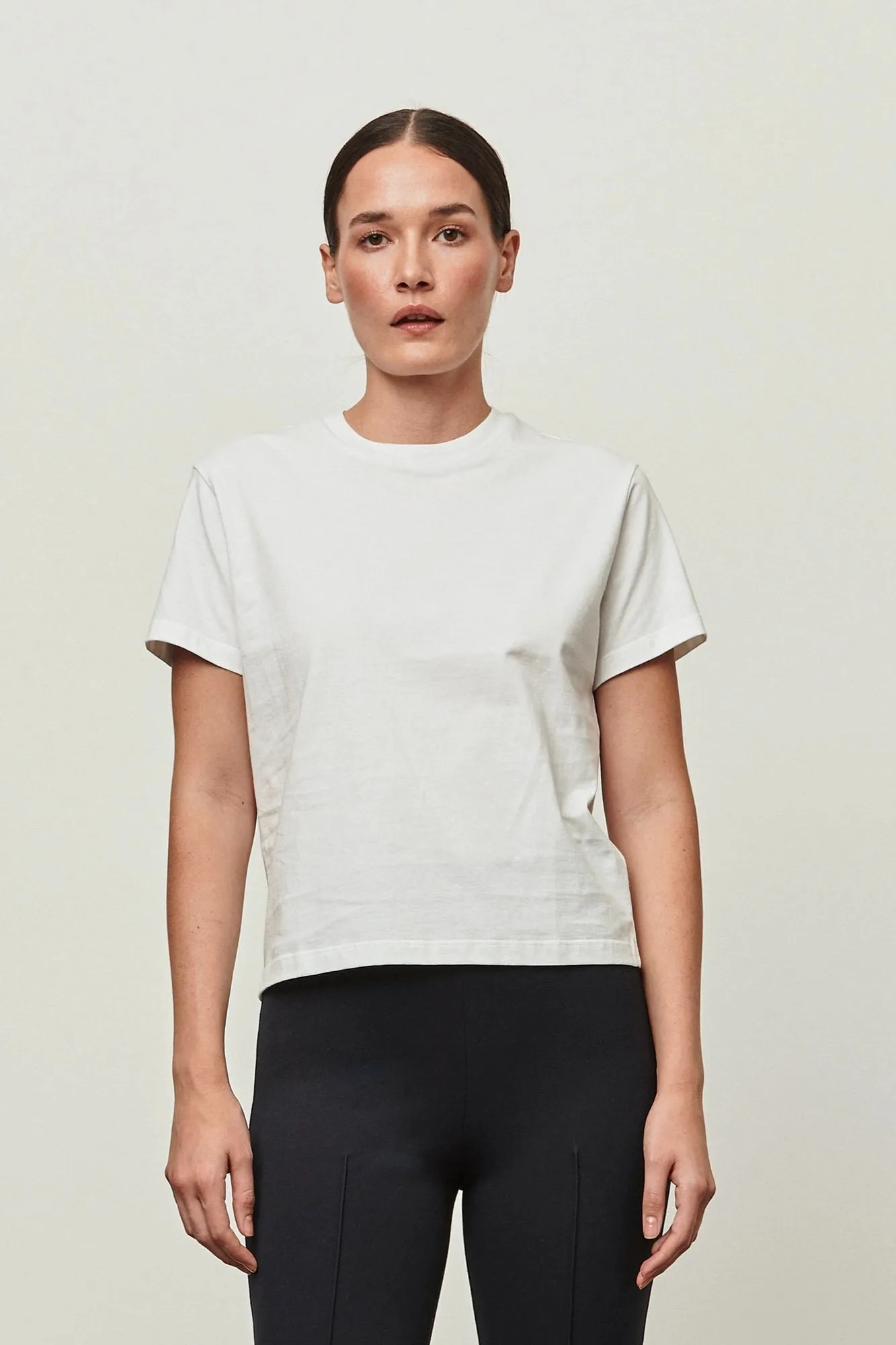 The Aiton - White Organic Cotton Box Tee Minimalist Sustainable Fashion