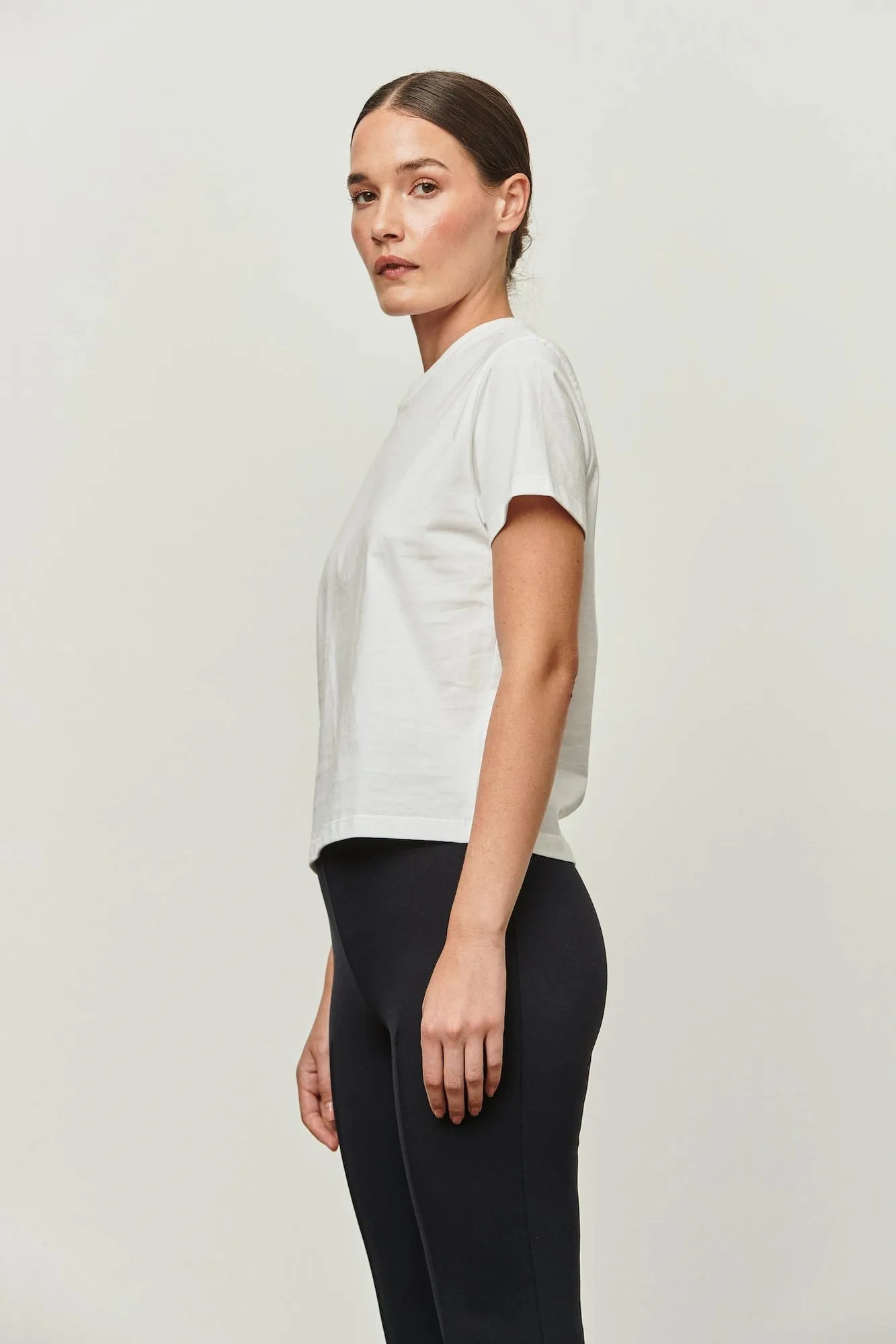 The Aiton - White Organic Cotton Box Tee Minimalist Sustainable Fashion