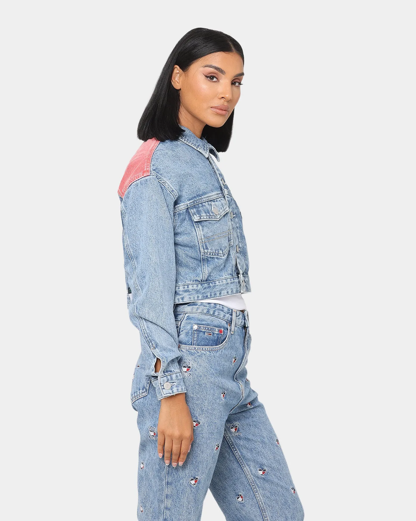 Tommy Jeans Women's Cropped Trucker Jacket Denim