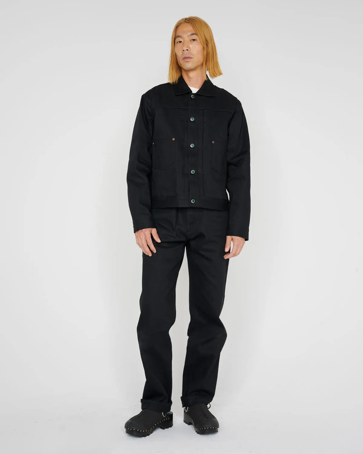 Trucker Jacket 13.2oz Selvedge Denim - Solid Black