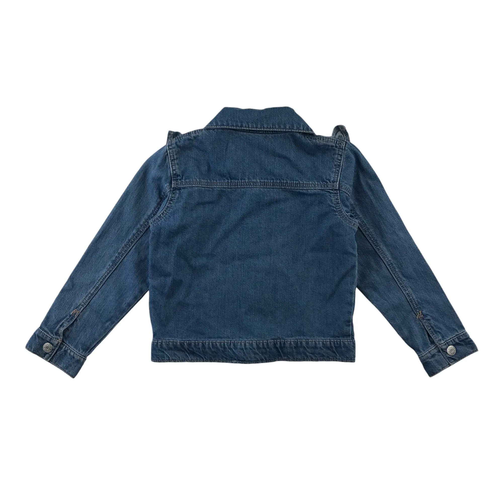 Tu denim jacket 4-5 years blue frilled detail clip buttons