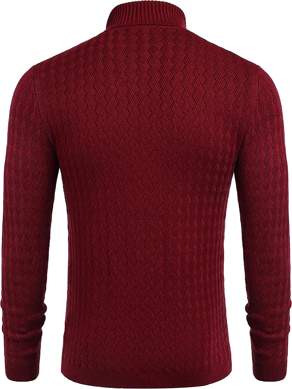 Turtleneck Patterned Knitted Pullover Sweater (US Only)