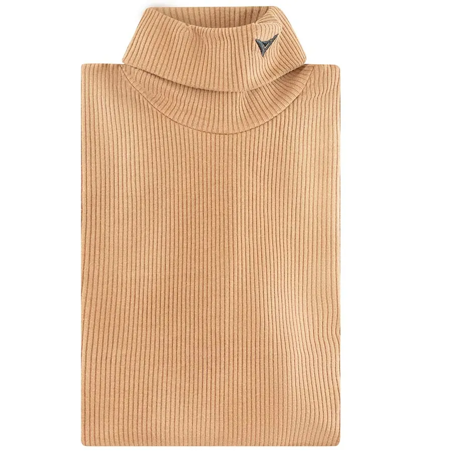 Uniform Ribbed Camel Turtleneck