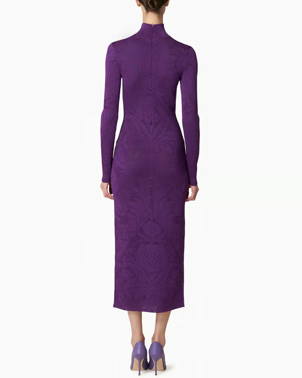 Verbena Lace Turtleneck Midi Dress