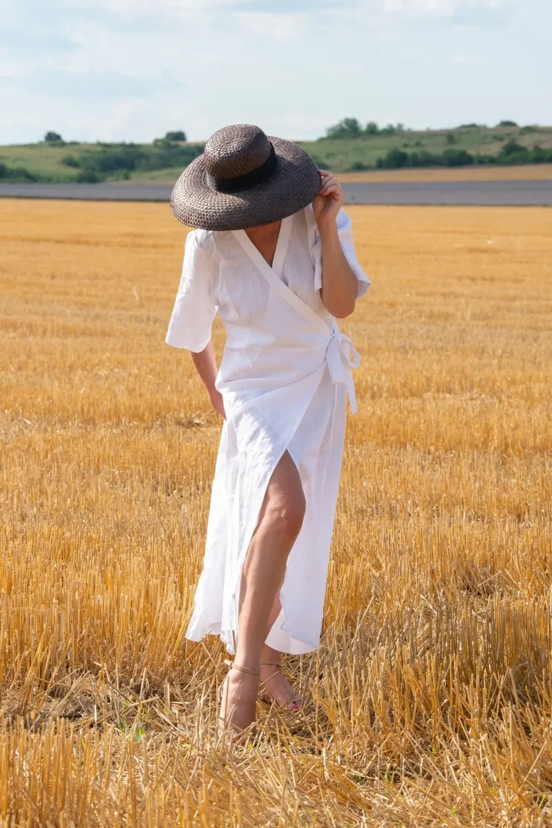 VERONA Summer Linen Wrap Dress