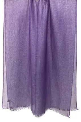 Violet Silk Linen Cashmere Scarf