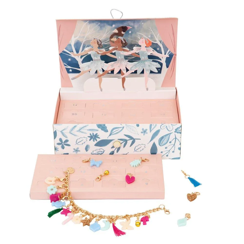 Winter Ballerina Charm Bracelet Advent Calendar Suitcase