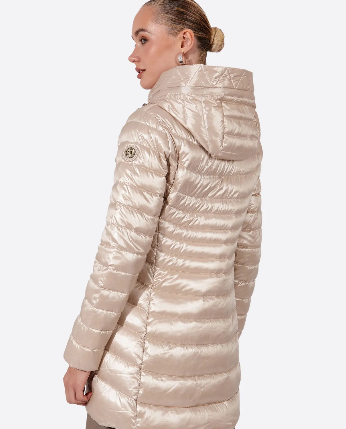 Women's down jacket CRIS Champagne