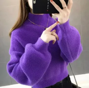 Women's Fashion Thick Mohair Sweaters Loose-fitting - WM0132