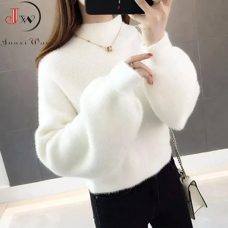 Women's Fashion Thick Mohair Sweaters Loose-fitting - WM0132