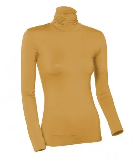 WOMENS MODAL LONG SLEEVE TURTLENECK COLORS