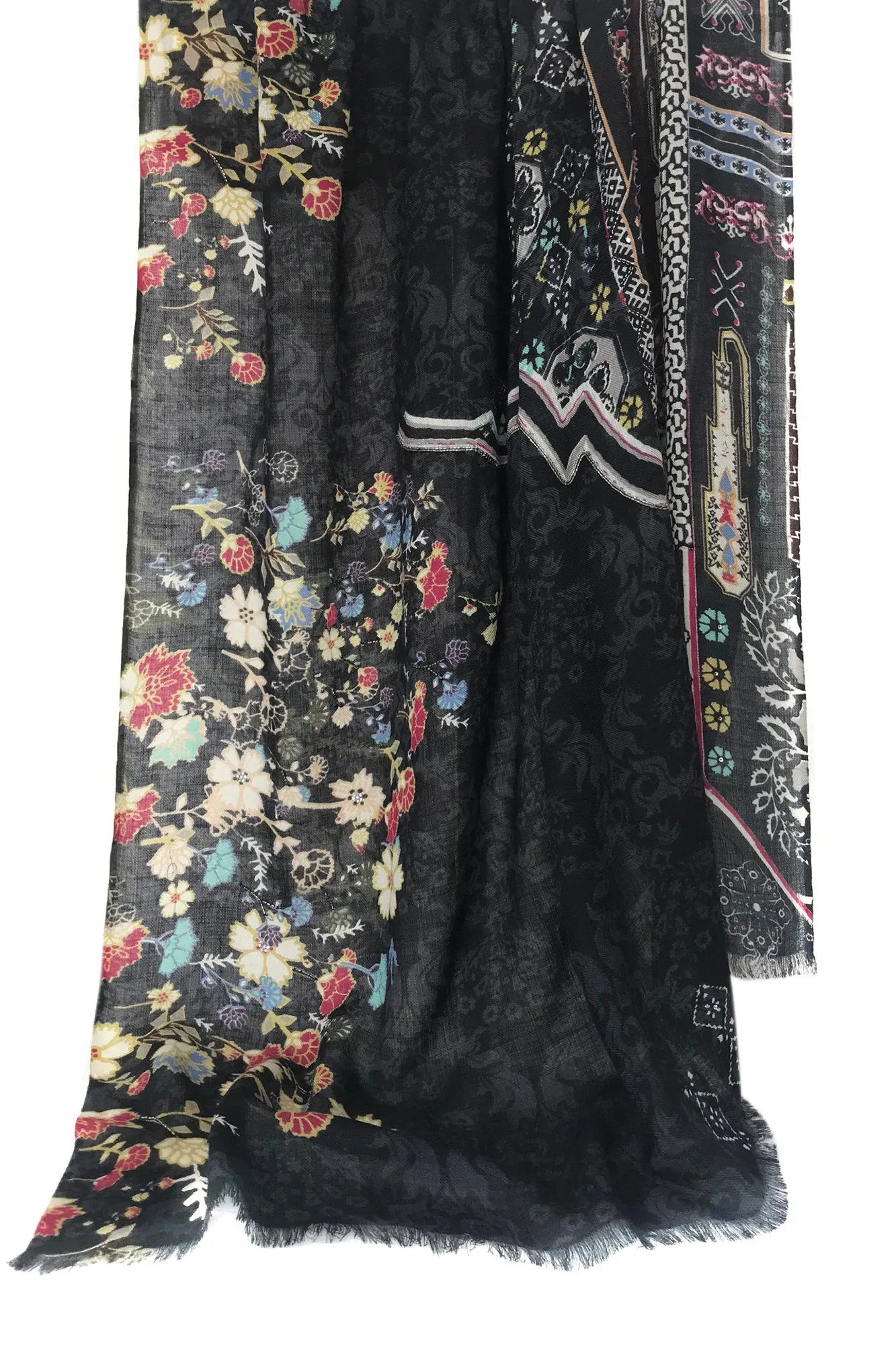 Wool Twill - Blooms & Filgree Scarf