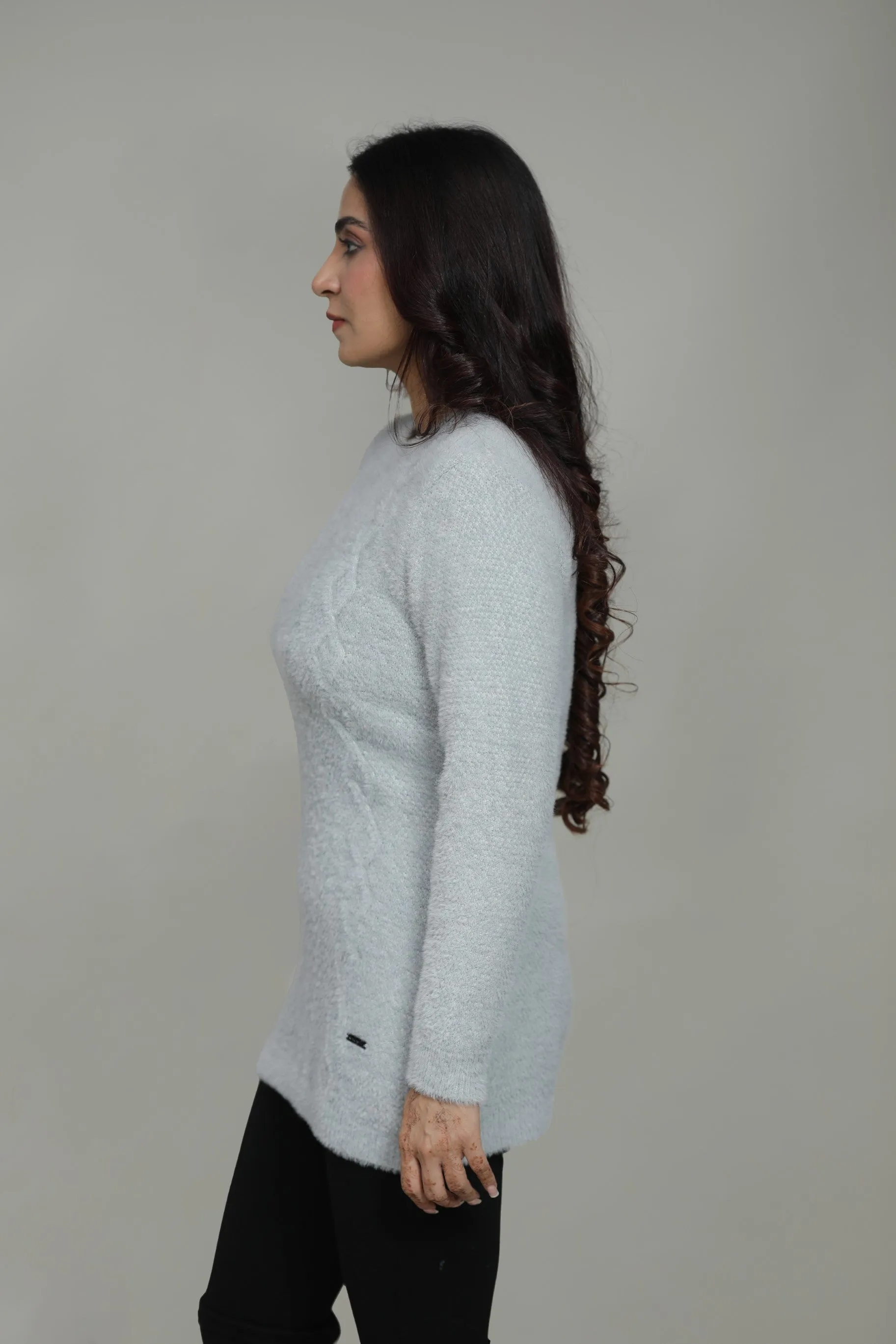 Woolen Round Neck Top For Women