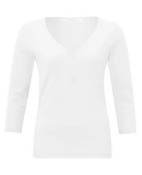 Yaya White V-Neck T-Shirt