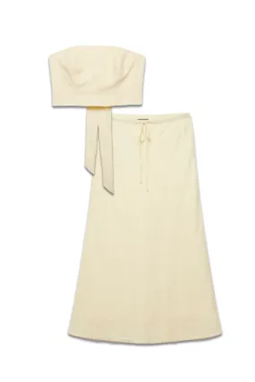 Yellow Linen Top and Maxi Skirt